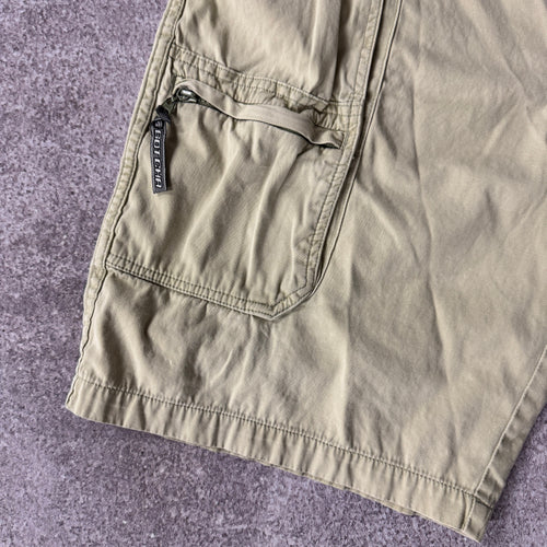 Y2K Gotcha Cargo Shorts Brown Oversized 32W x 11L