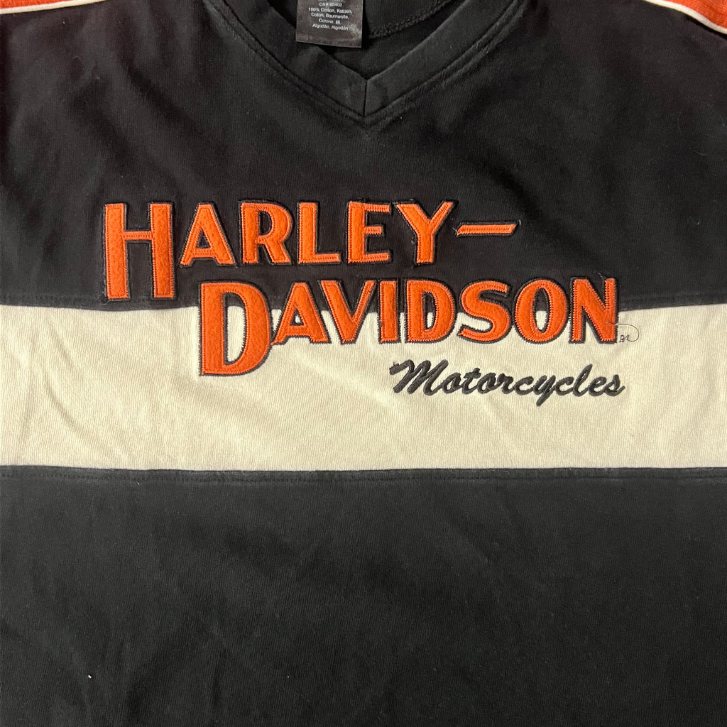 Y2K Harley Davidson Embroidered Back Graphic Long Sleeve Tee XXL