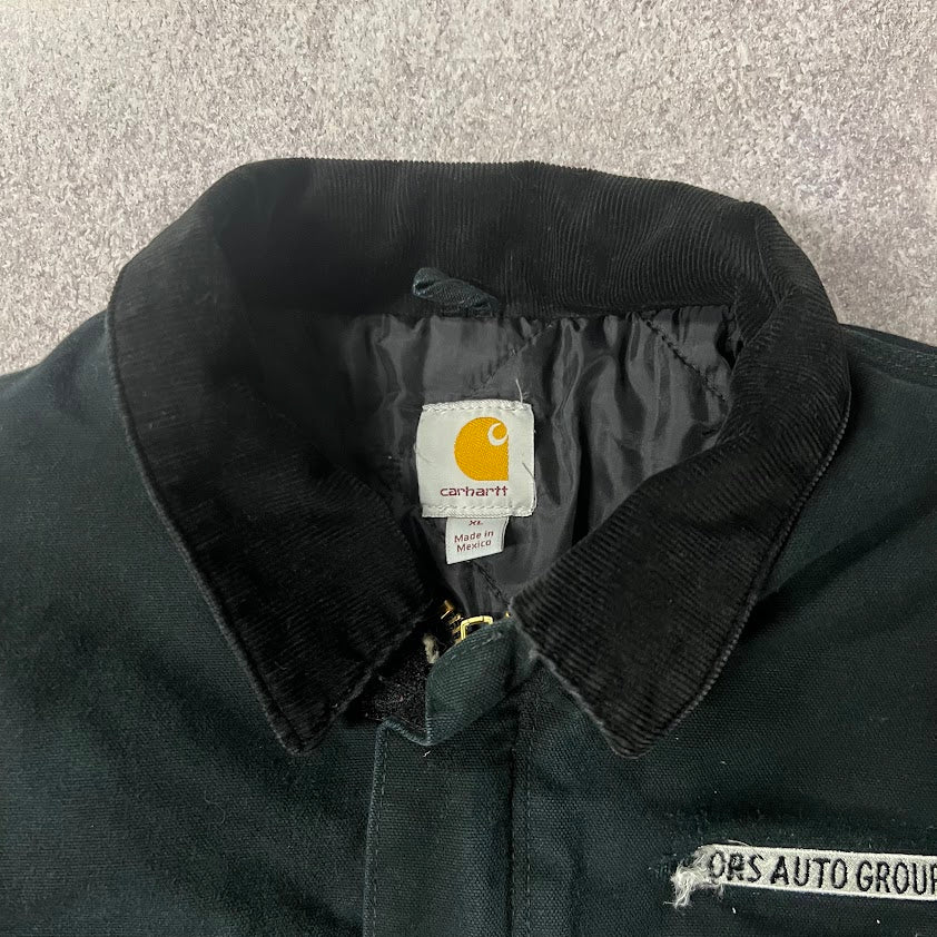 2010s Carhartt Auto Group Embroidered Corduroy Collar Workwear Jacket XL