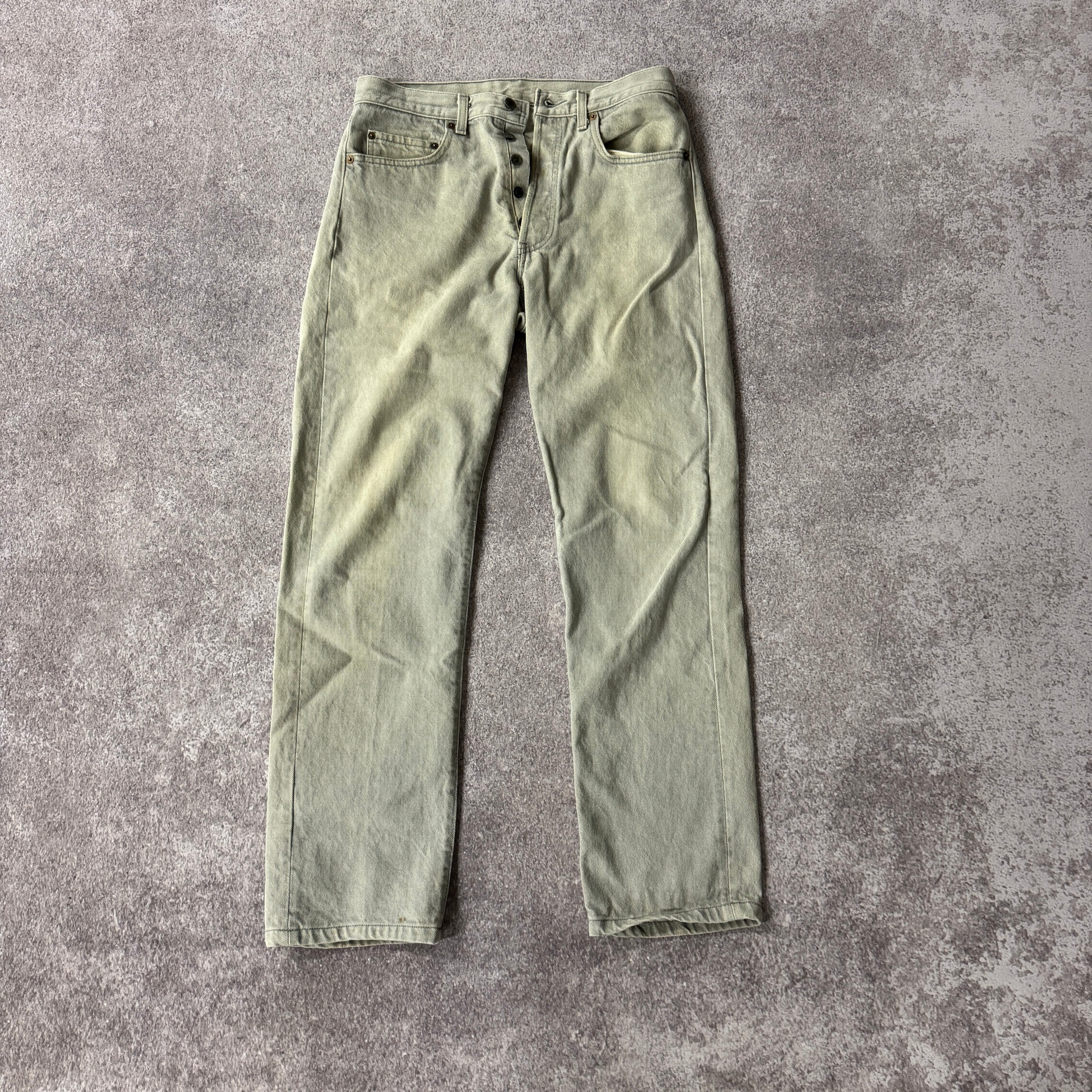 90s Levi's Gray Distressed Jeans 33W x 34L