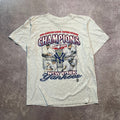 90s New York Yankees MLB Sport Attack Big Logo Double Stitch Vintage Tee L