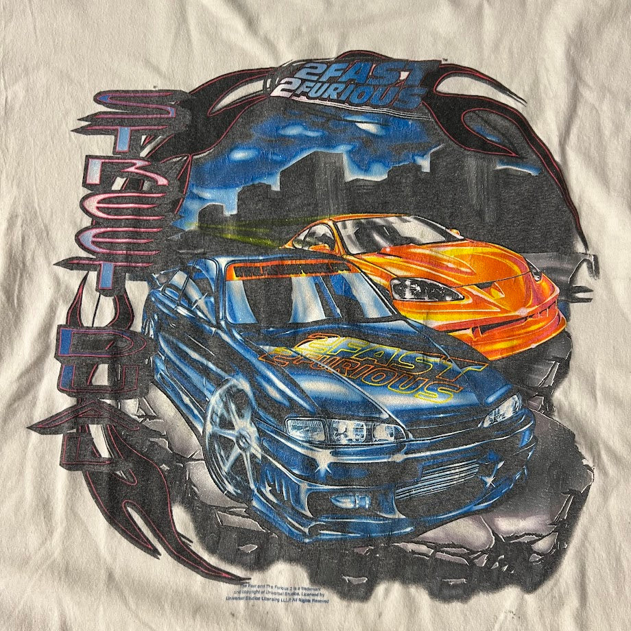 Y2K 2Fast 2Furious Alstyle Big Logo Faded Vintage Graphic Tee XL