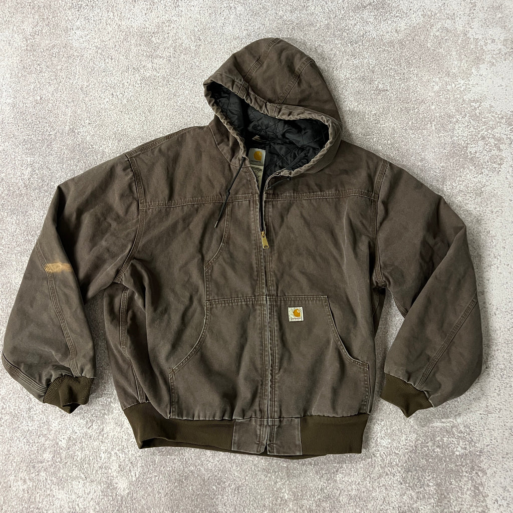 Y2K Carhartt Moss j130 Brown Heavyweight Jacket XXL