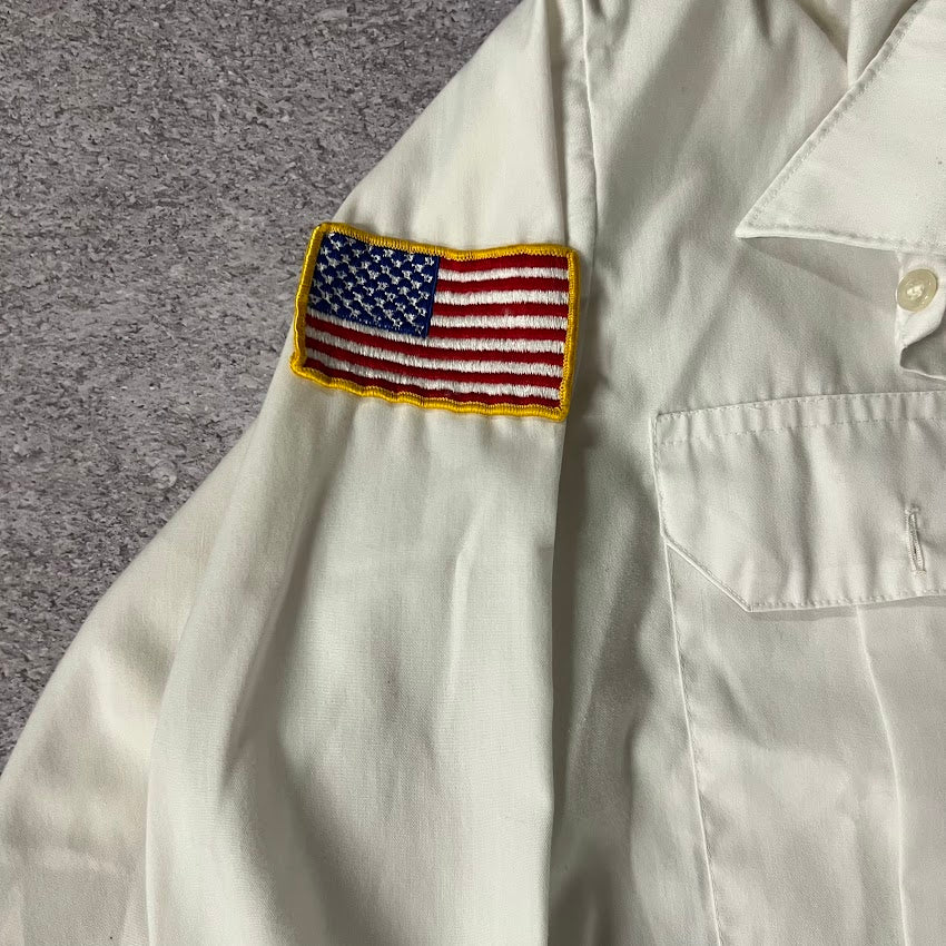70s Cornwall Volunteer Fire Department Russell Vintage Button Down M