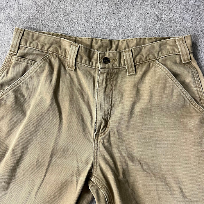 2010s Carhartt Workwear Faded Relaxed Tan Vintage Pants 34x30