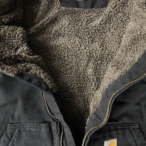Modern Carhartt Norway & Sons Embroidered Sherpa Lined Workwear Jacket L