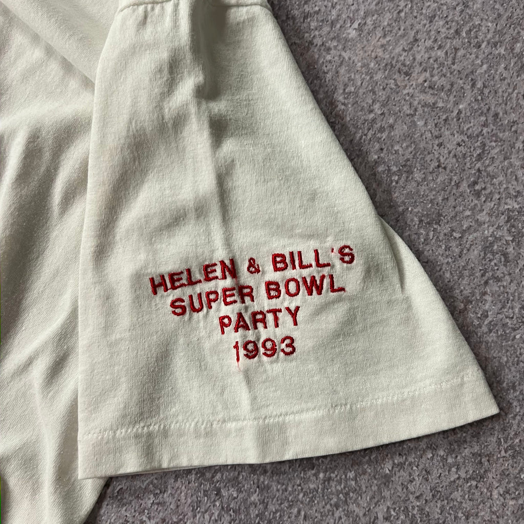 90s Cowboys vs Bills Jerzees Big Logo Tee XL