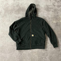 2020s Carhartt Rain Defender Sherpa-Lined Zip Up Hoodie Black L