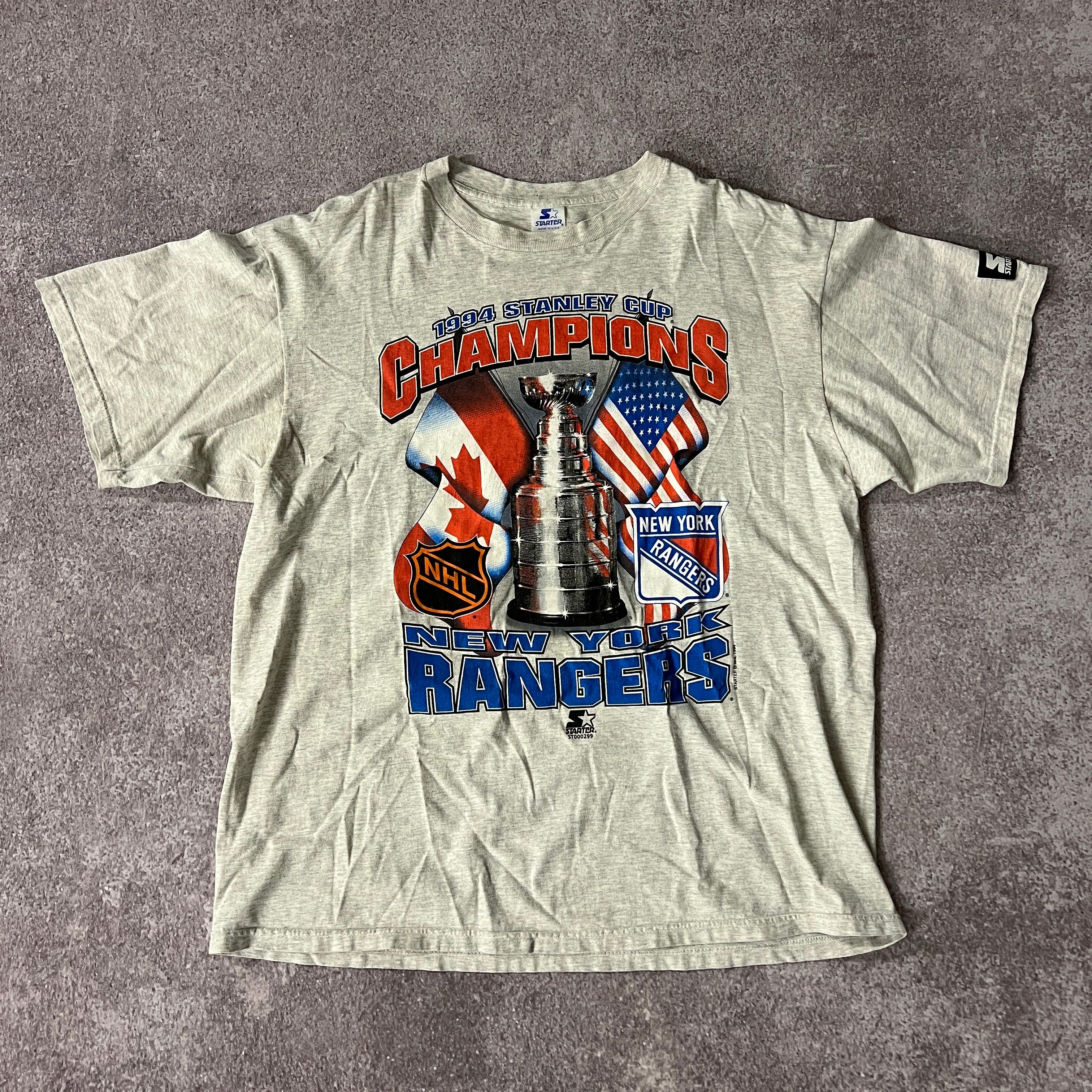 90s New York Rangers Starter Big Logo Tee XL