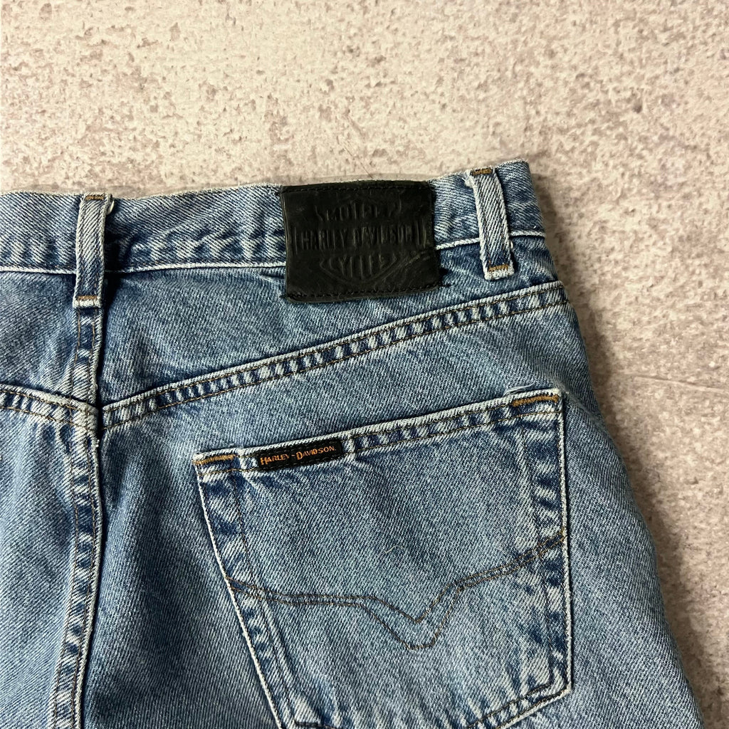 2010s Harley Davidson Blue Jeans 33W x 32L