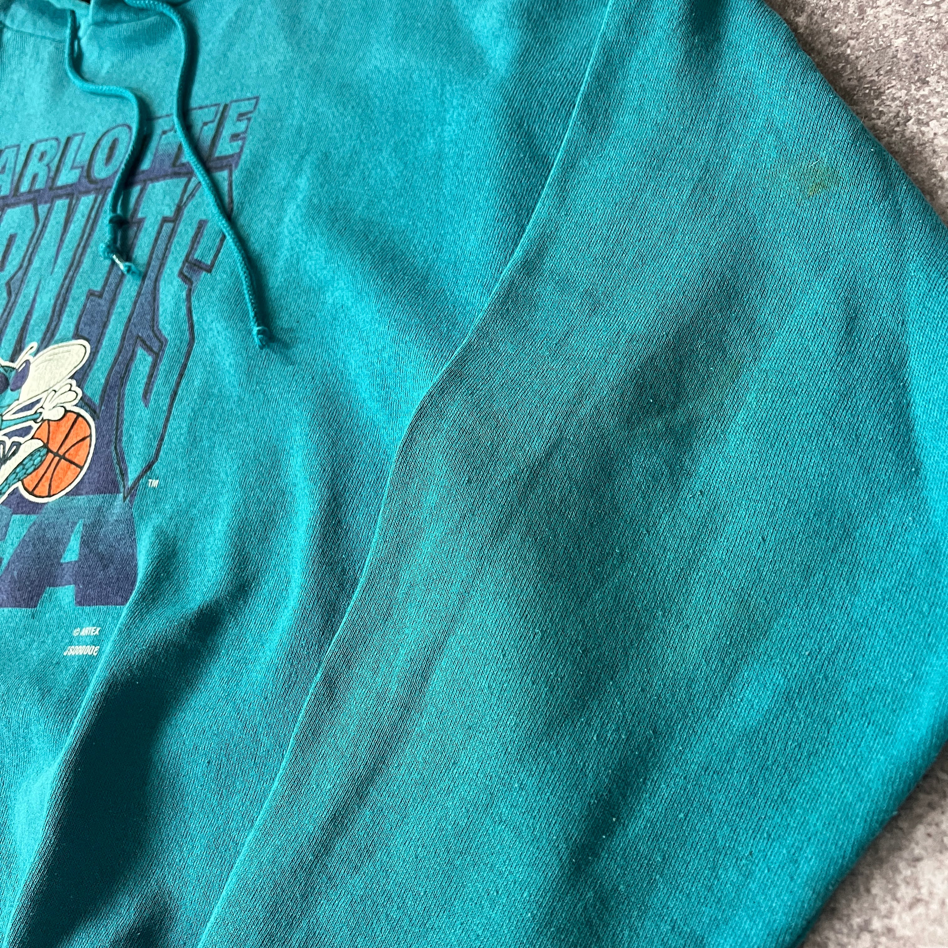 90s Charlotte Hornets Artex Sportswear Big Logo Hoodie XL