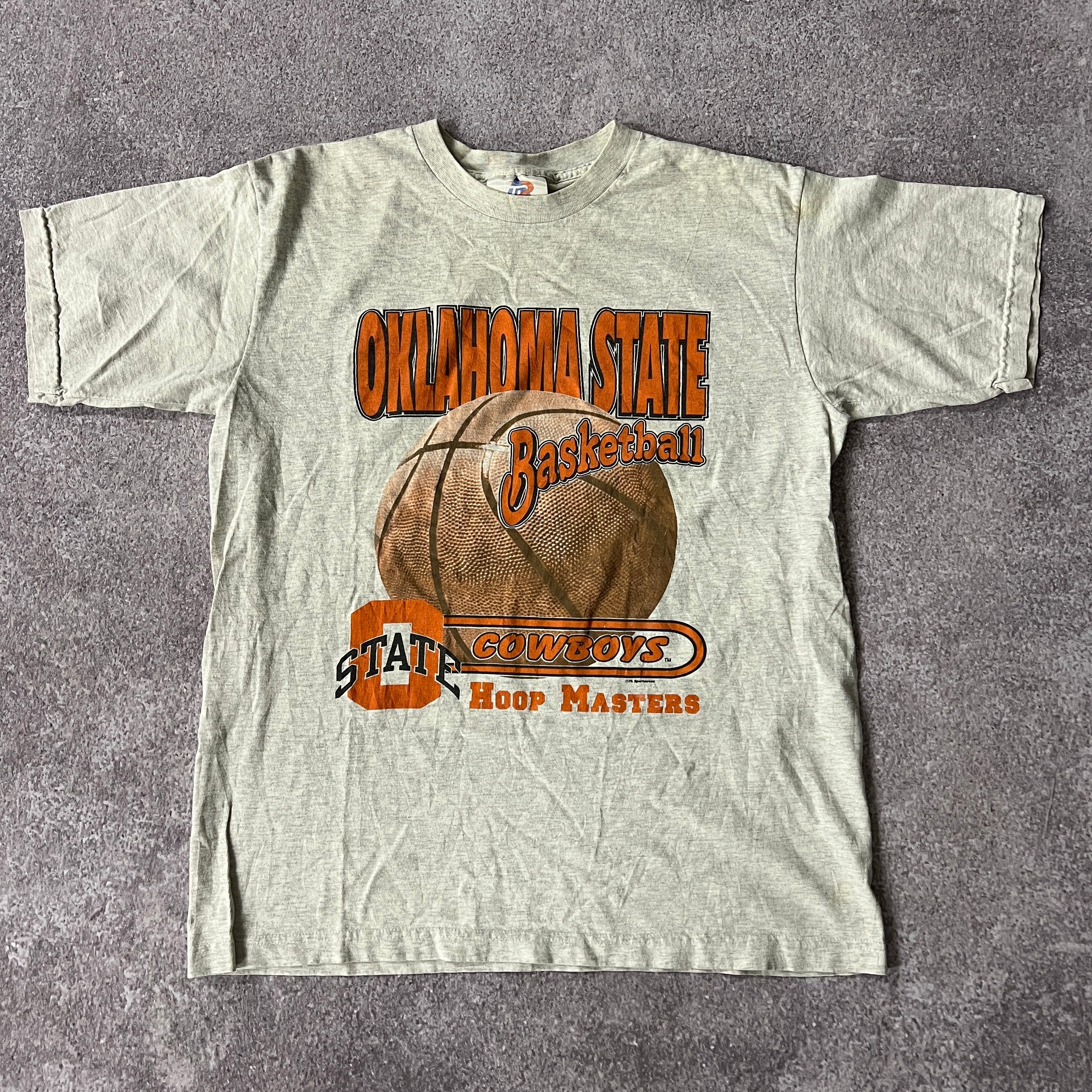 80s Tri-lake Inc. College Basketball Big Logo Tee L