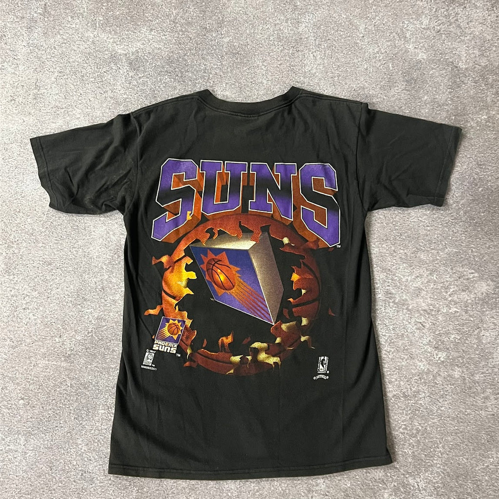 90s Phoenix Suns Nutmeg Mills Back Graphic Faded Tee L