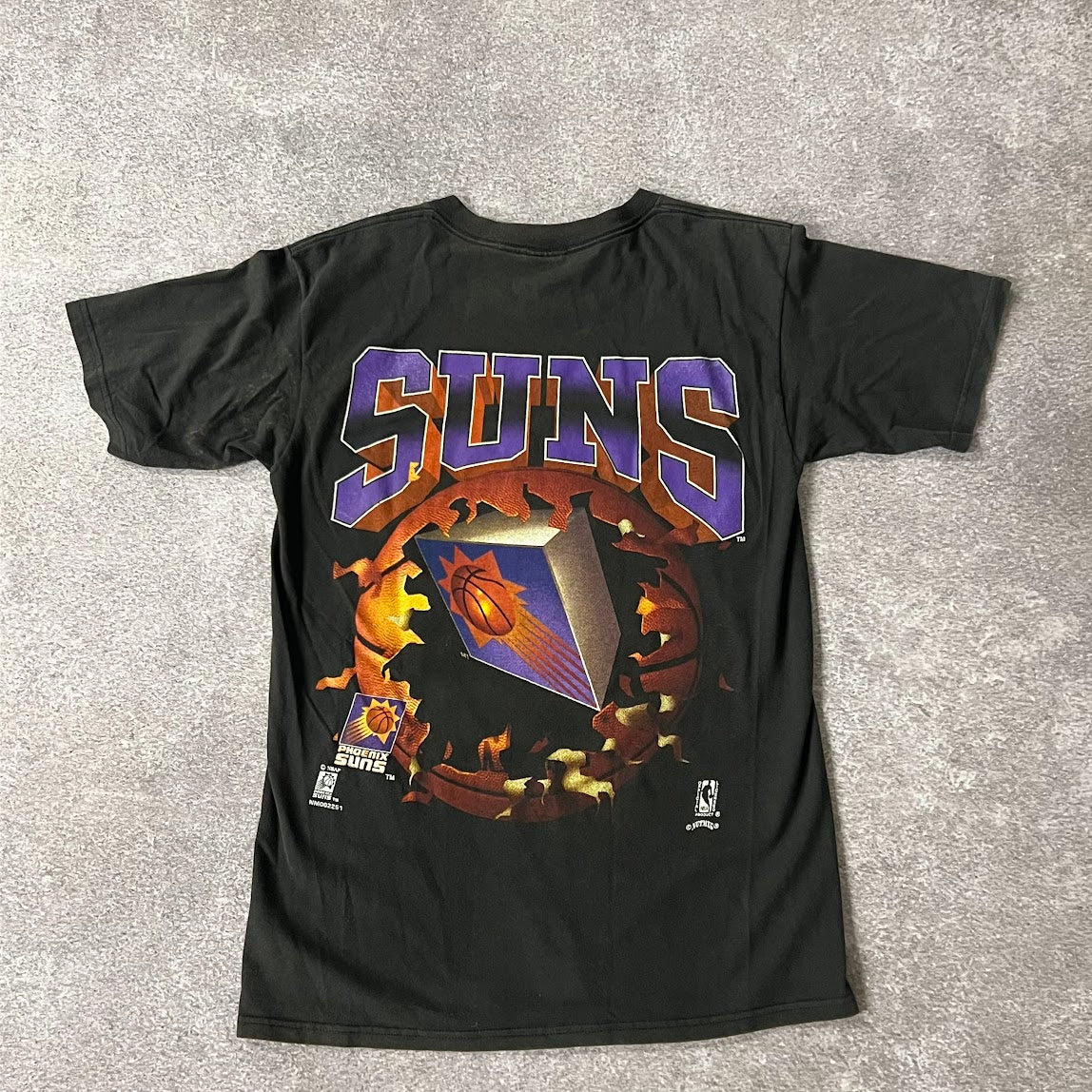 90s Phoenix Suns Nutmeg Mills Back Graphic Faded Tee L