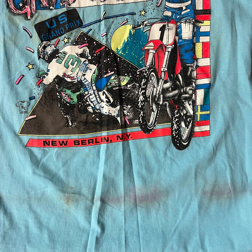 1990 Unadilla US Grand Prix Motocross Screen Stars Faded Single Stitch Tee M