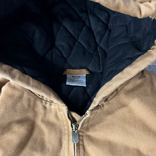 Modern Carhartt Kids Quilt Lined Workwear Outdoor Tan Jacket M