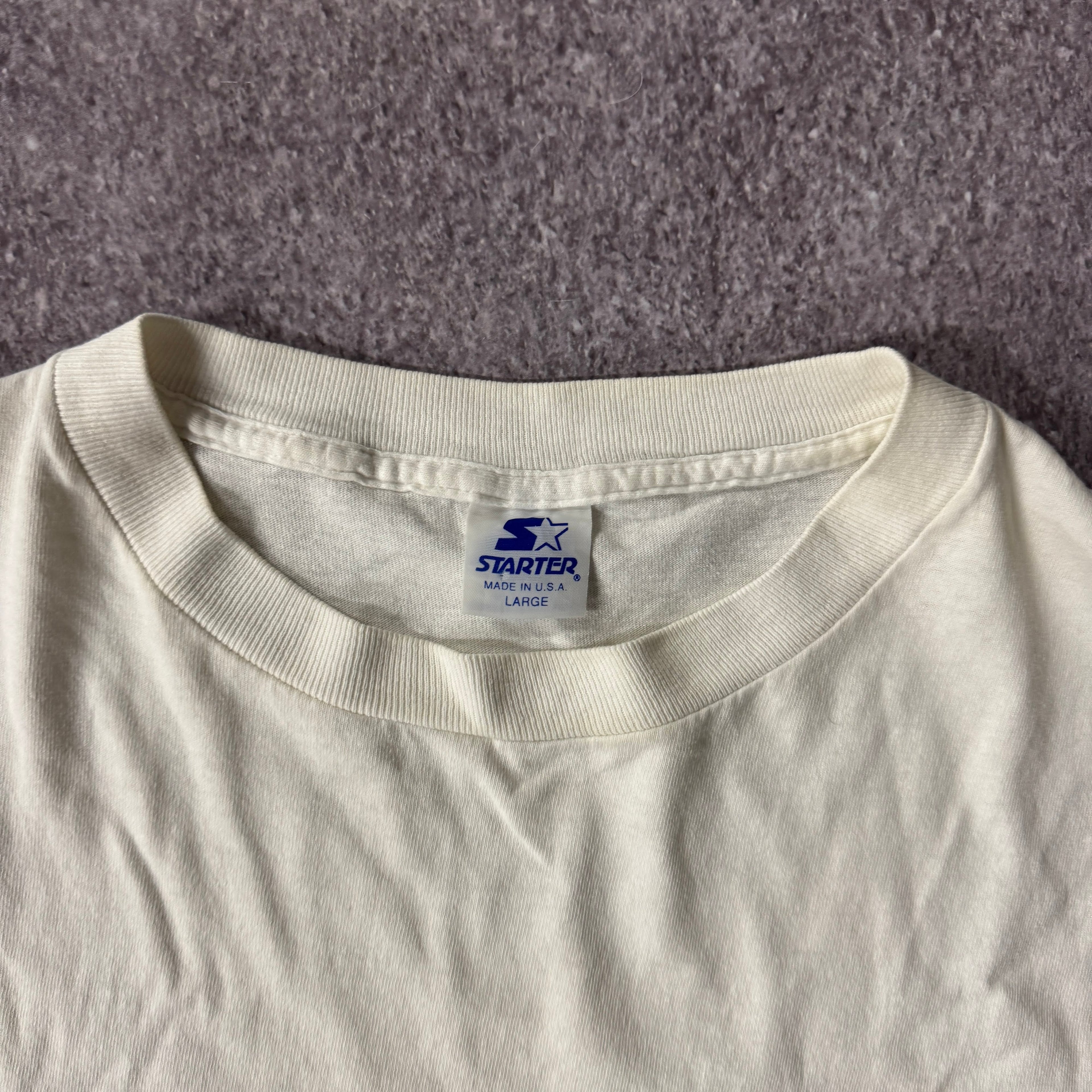 90s Los Angeles Lakers Starter Big Logo Single Stitch Tee L