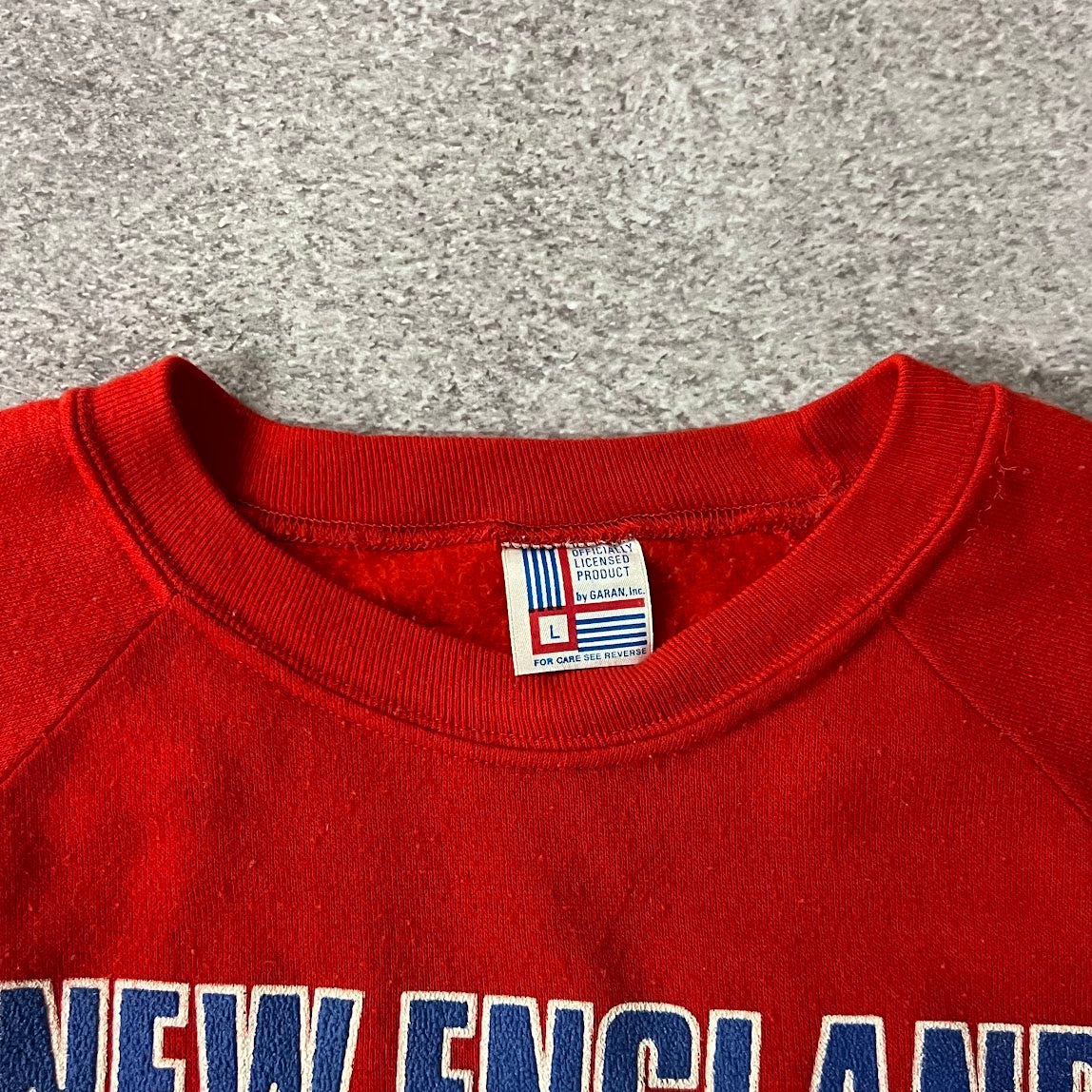 80s New England Patriots Garan Inc Big Logo Crewneck L
