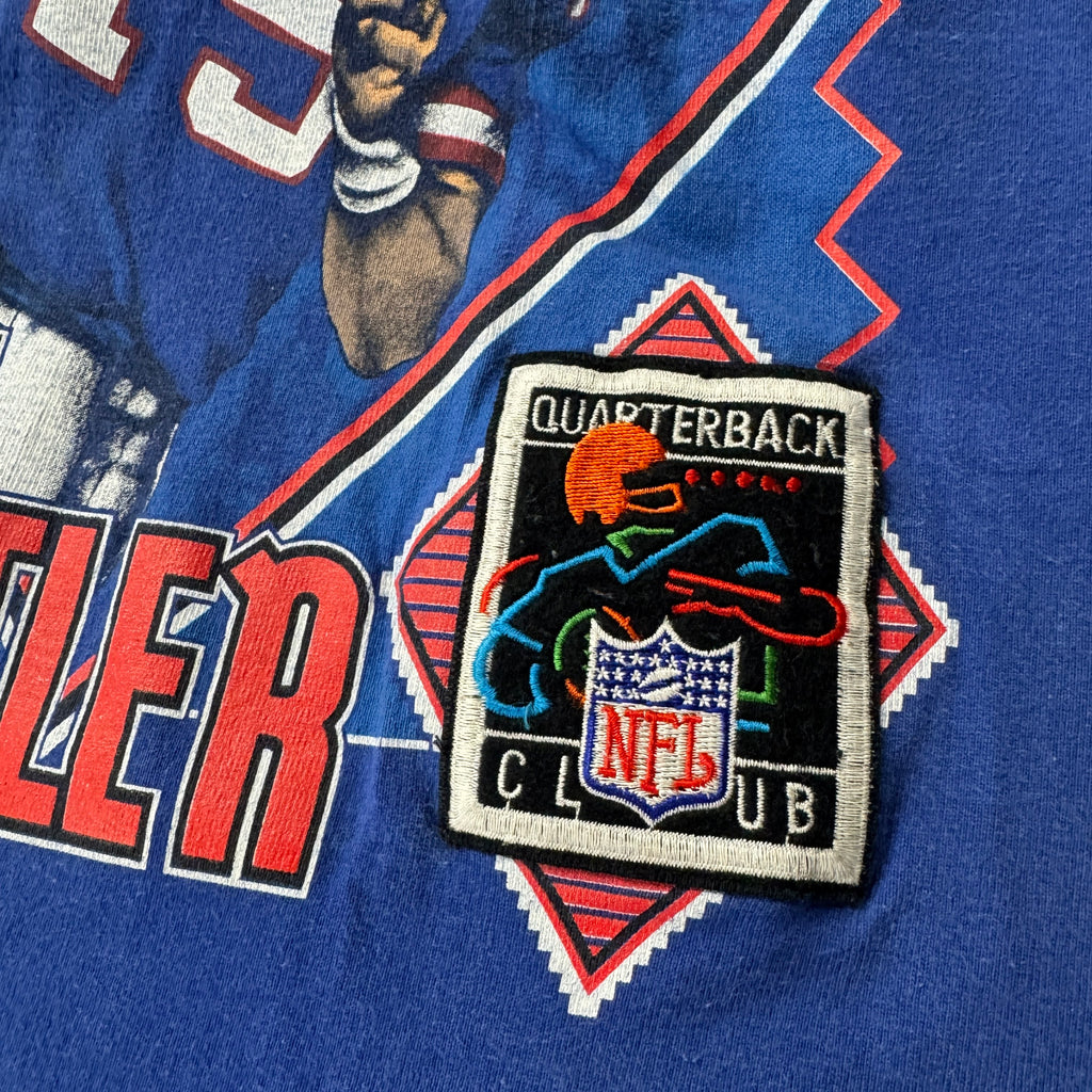 90s New York Giants Quarter Back Club: Jeff Hostetler Single Stitch Tee M
