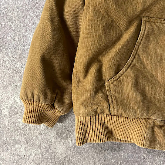 Modern Carhartt Kids Quilt Lined Workwear Outdoor Tan Jacket M