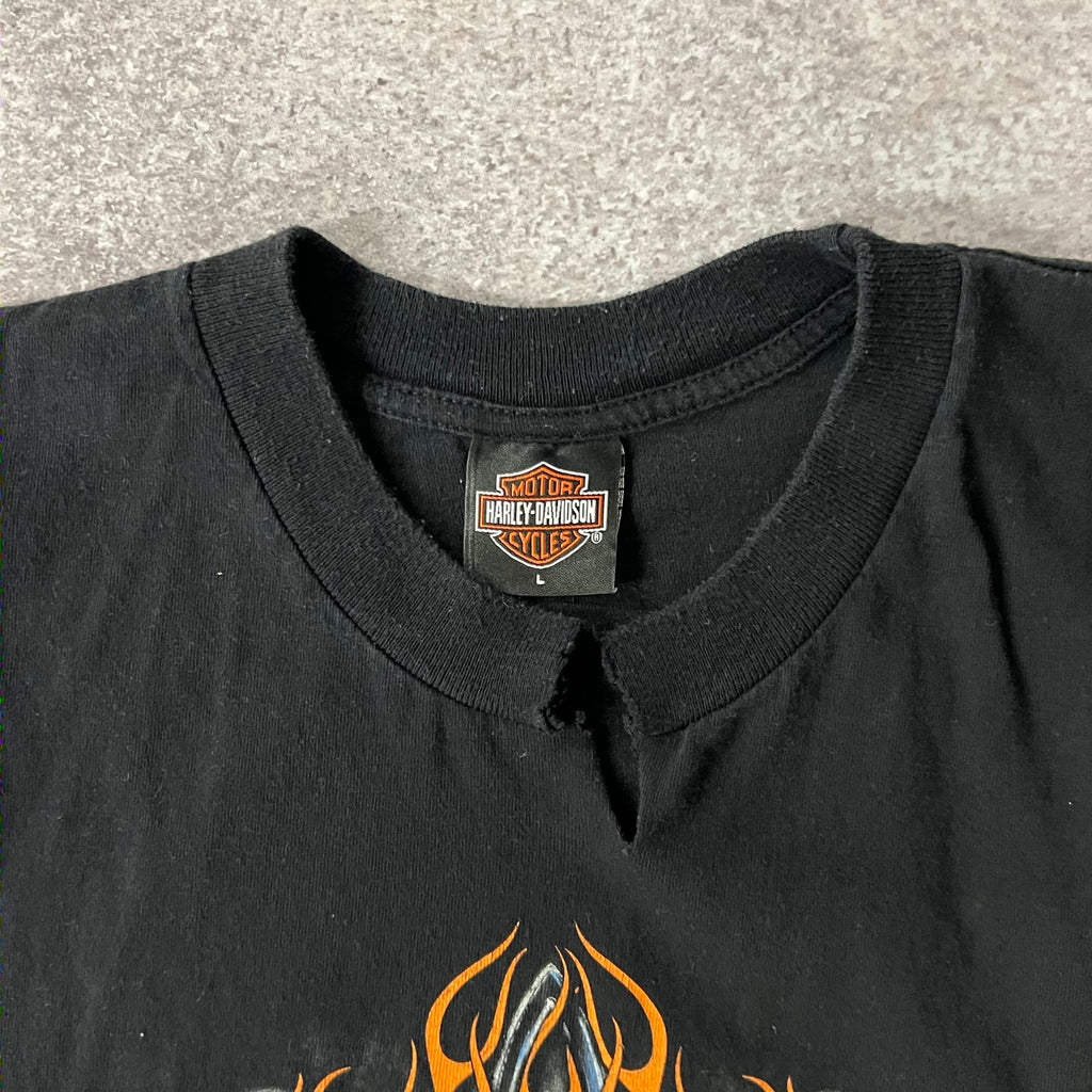 Y2K Harley Davidson Worn In Tank Top L