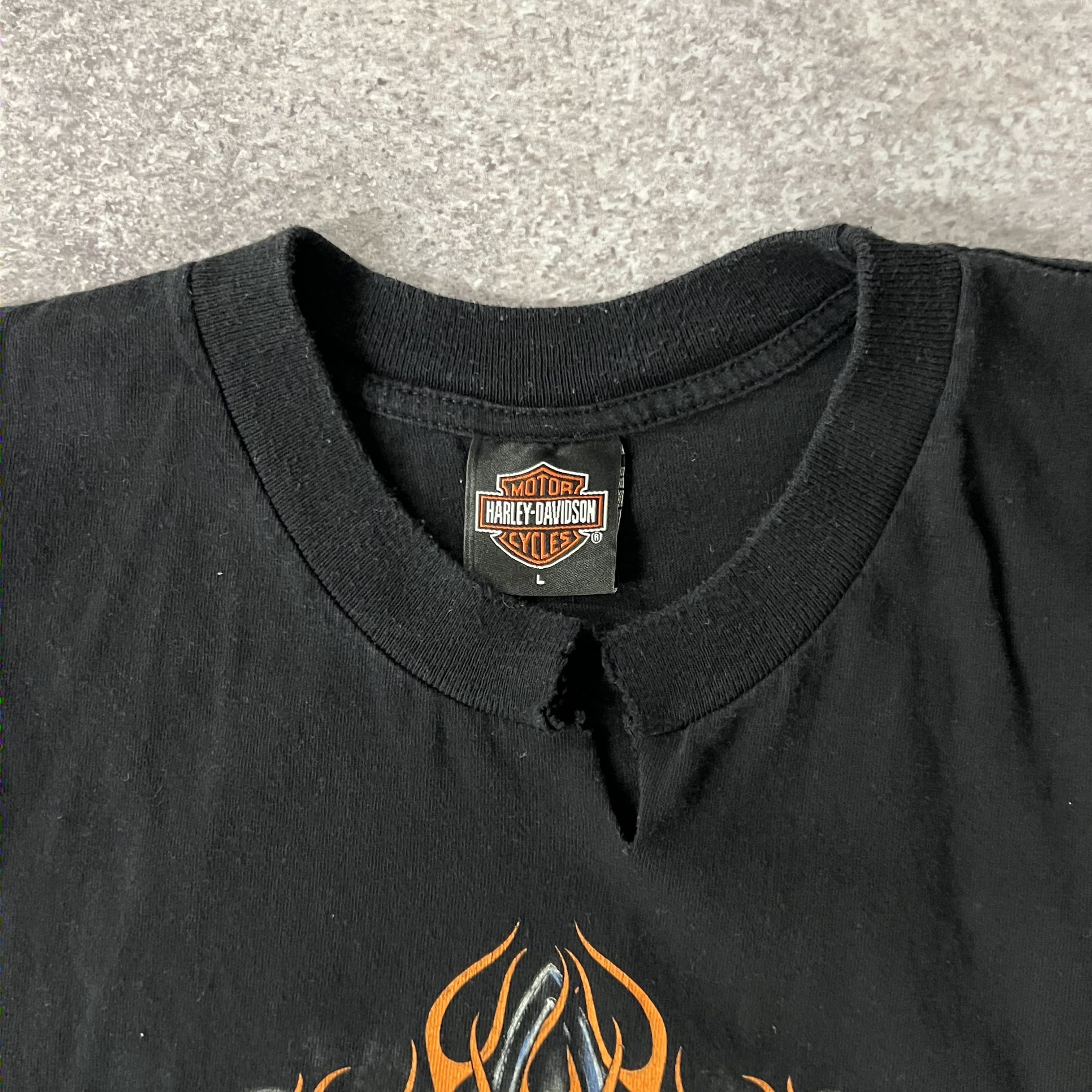 Y2K Harley Davidson Worn In Tank Top L