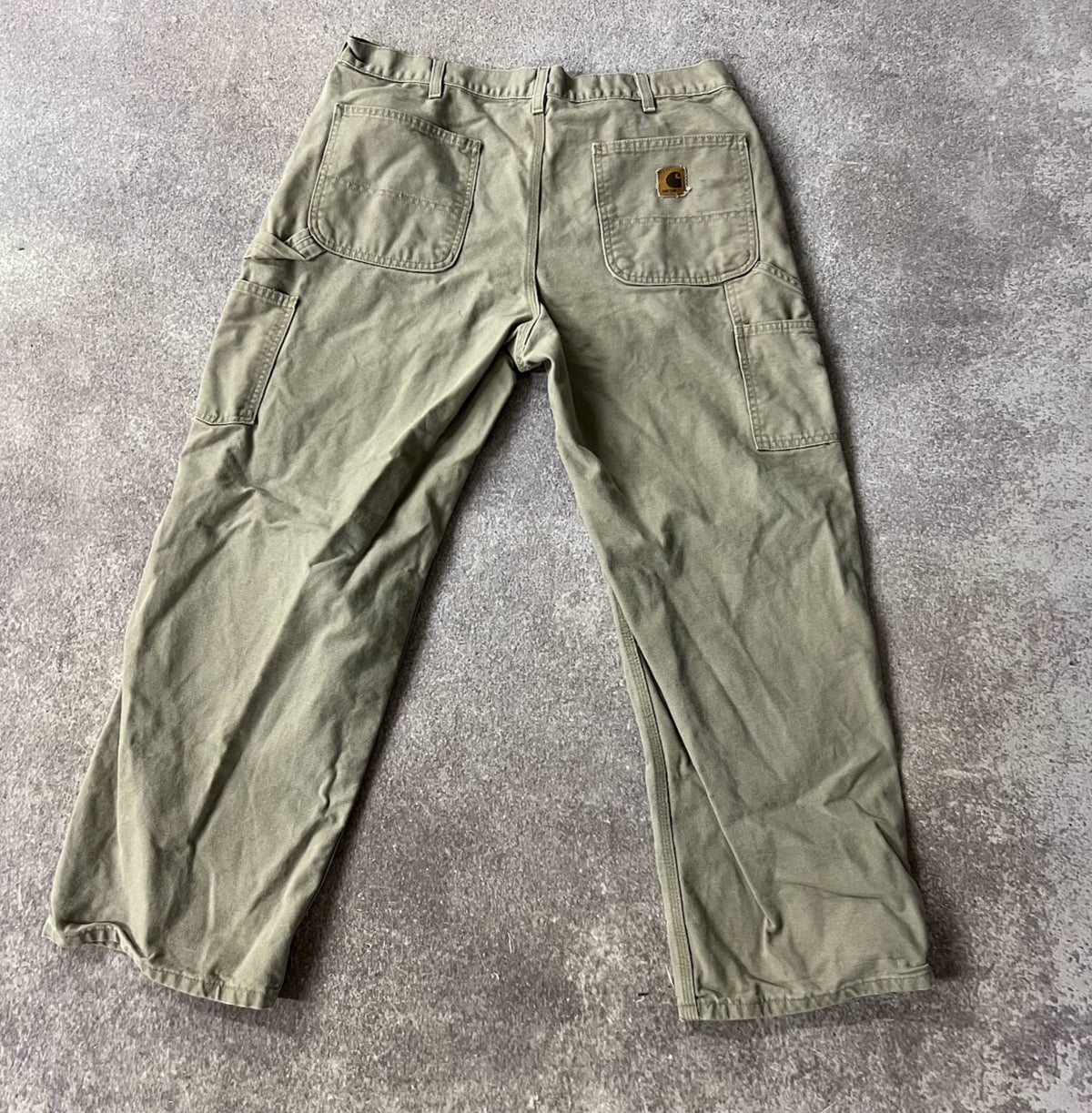 90s Carhartt Workwear Faded Regular Beige Vintage Pants 34x30