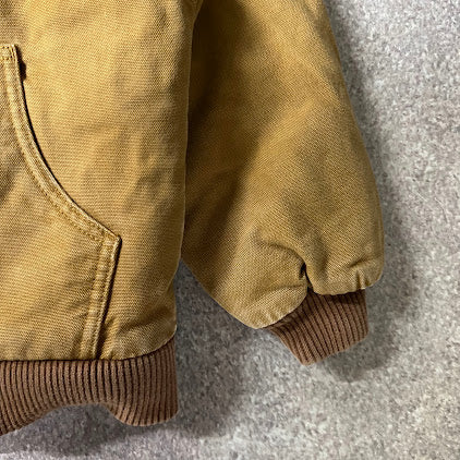 Modern Carhartt Kids Quilt Lined Workwear Outdoor Tan Jacket XXS