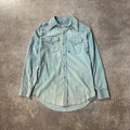 70s GWG Pearl Snap Western Faded Distressed Vintage Button Down Shirt M