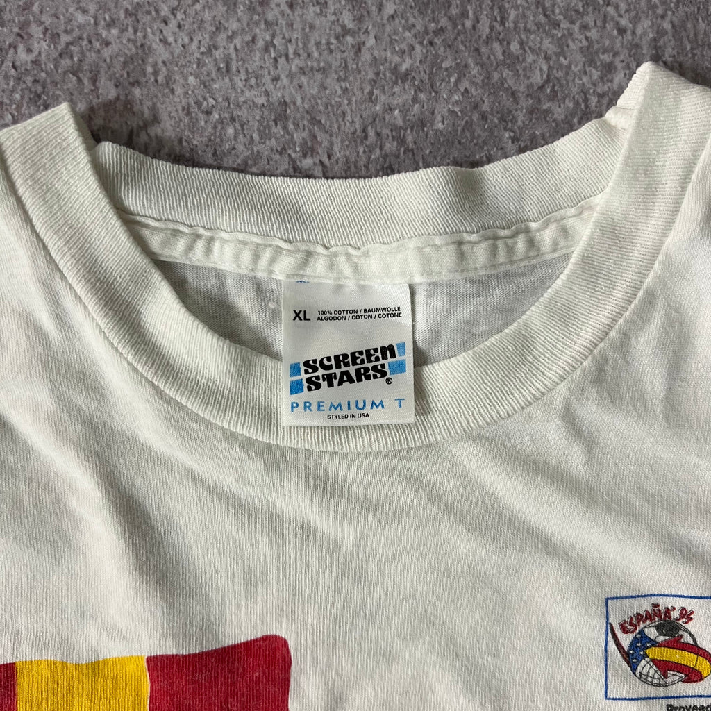 90s World Cup Screen Stars Big Logo Single Stitch Tee XL