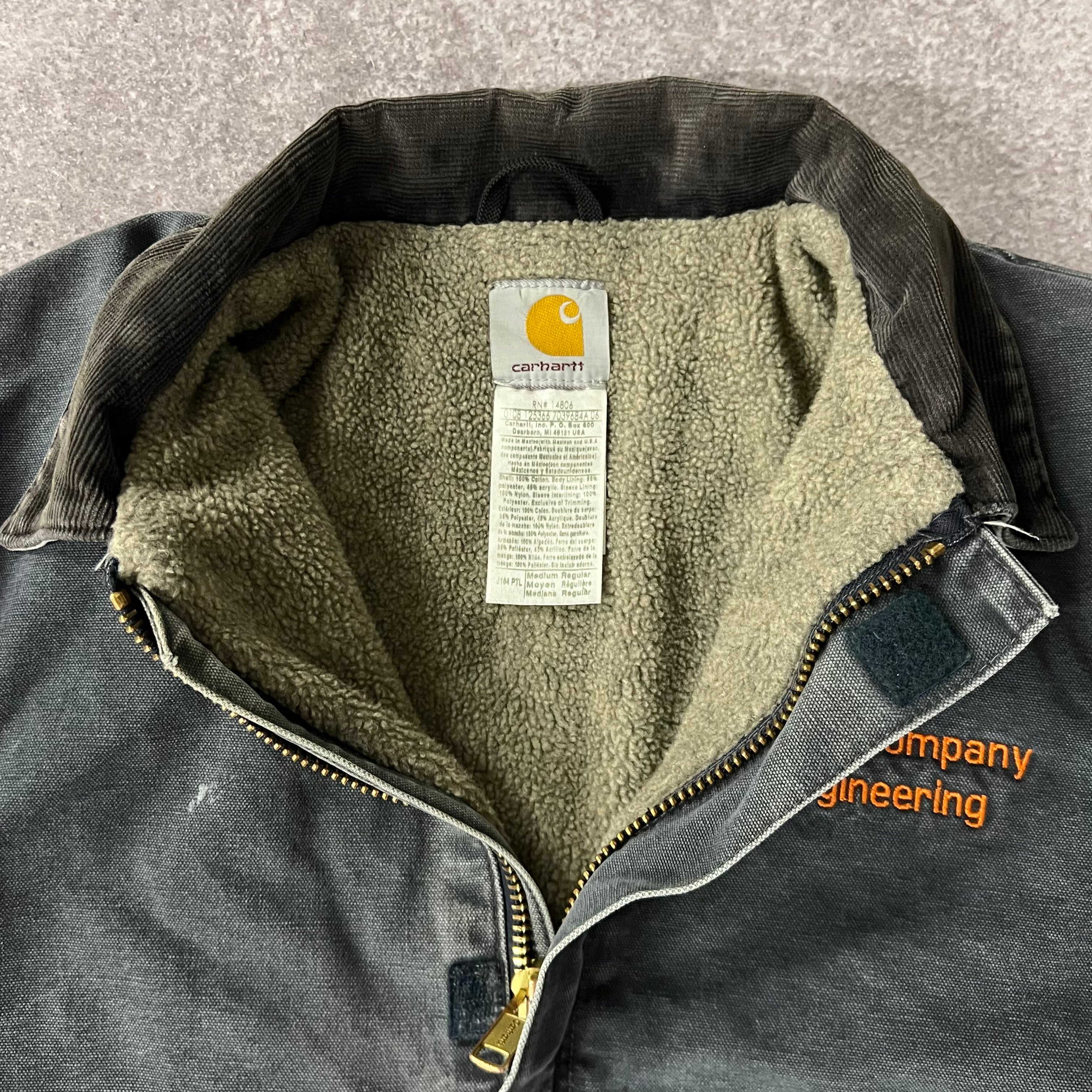Y2K Carhartt Petrol Distressed Workwear Jacket M