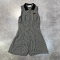 Vintage 90s Y2K Paris Blues Hickory Stripe Denim Mini Dress Zip Front Small 5
