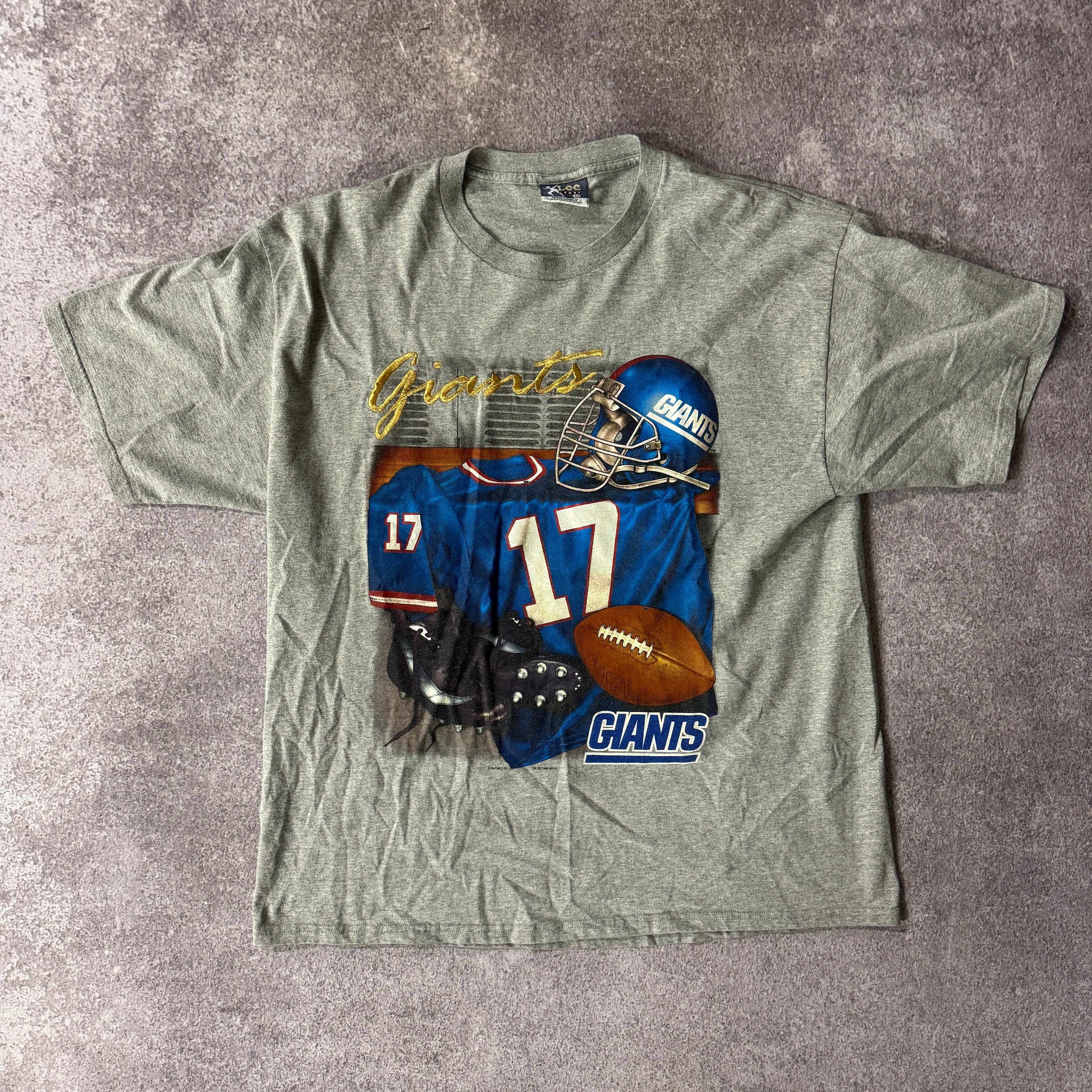 90s New York Giants Lee Sport Big Logo Tee XXL