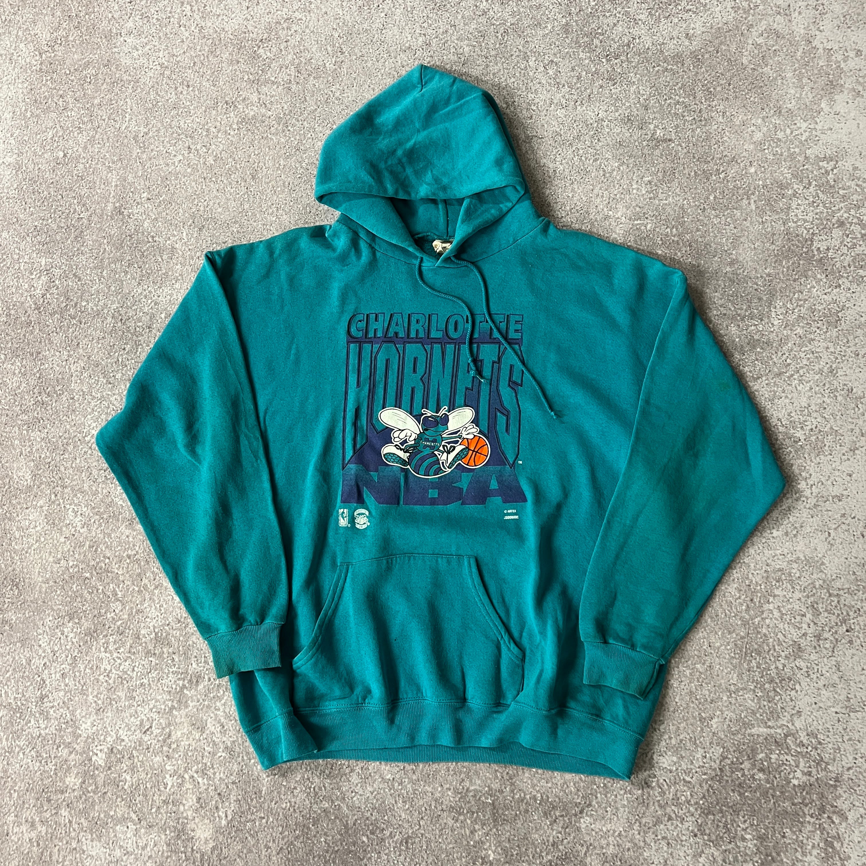 90s Charlotte Hornets Artex Sportswear Big Logo Hoodie XL