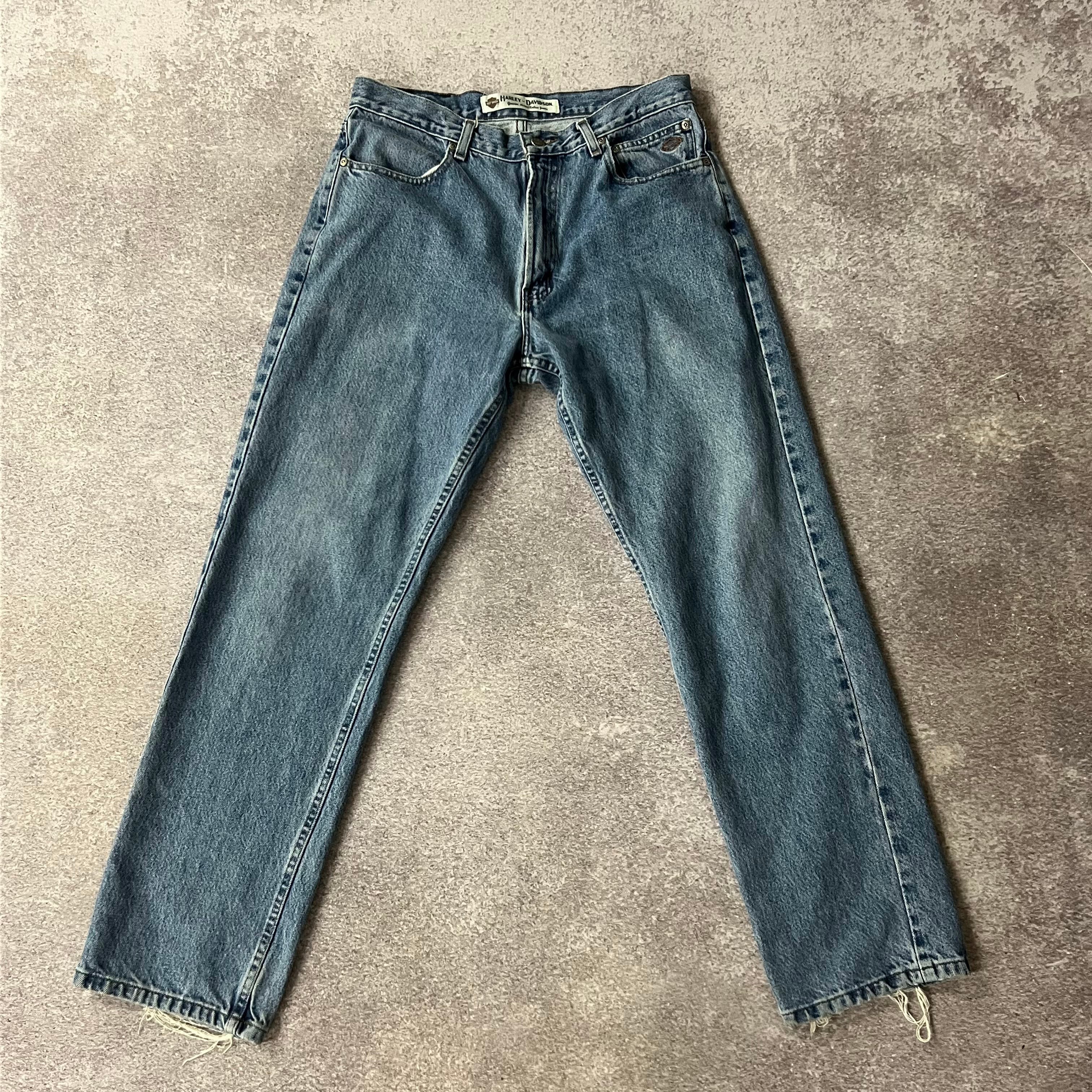 2010s Harley Davidson Blue Jeans 33W x 32L