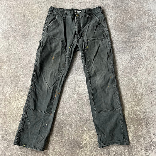 2010s Carhartt Workwear Distressed Relaxed Gray Vintage Pants 34x32
