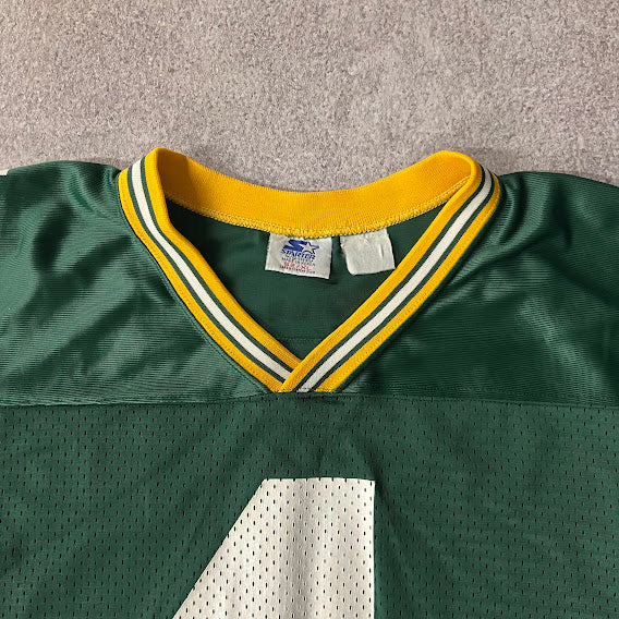 Y2K Brett Favre Green Bay Packers NFL Starter Cracked Print Jersey XL