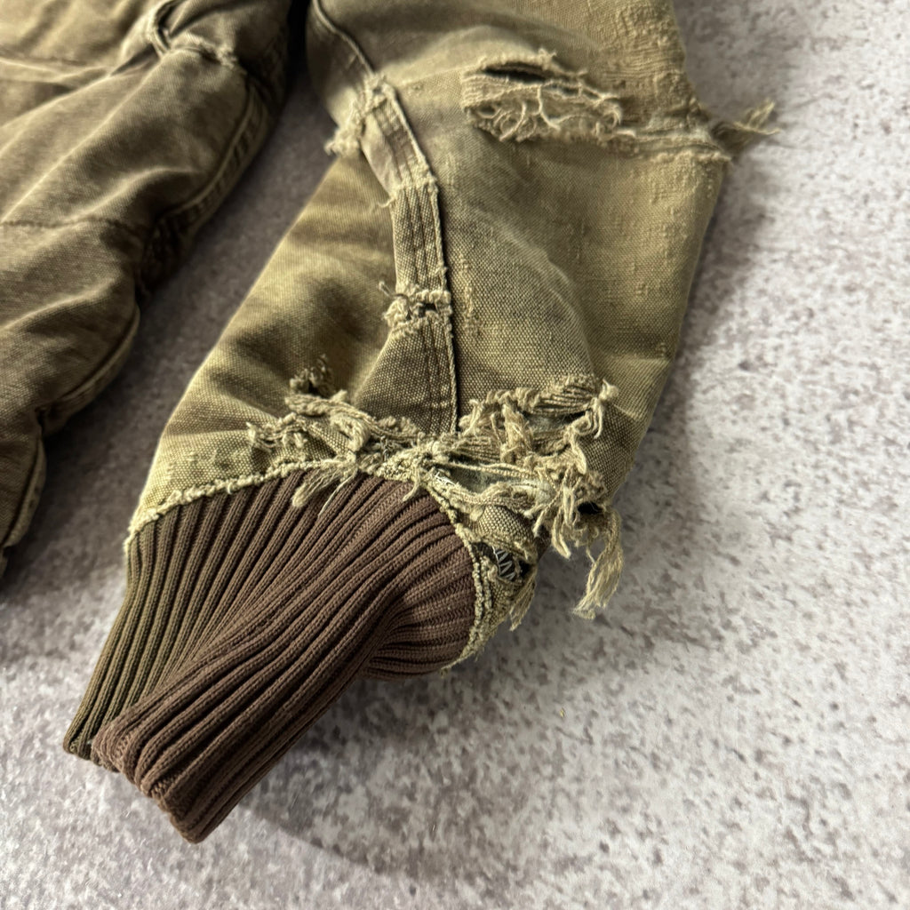 2010s Carhartt Brown Heavyweight Hooded Jacket L
