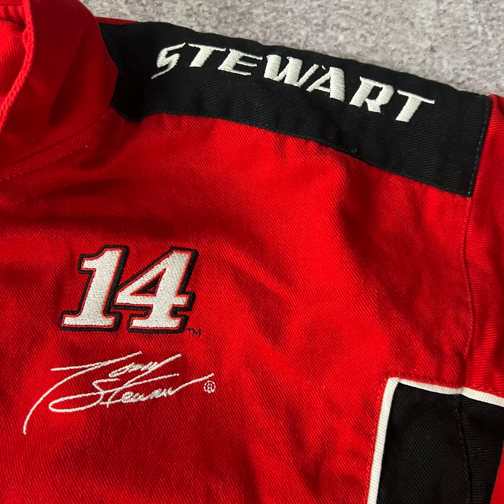 2010s Tony Stewart NASCAR #14 Winners Circle Embroidered Puffer Jacket L