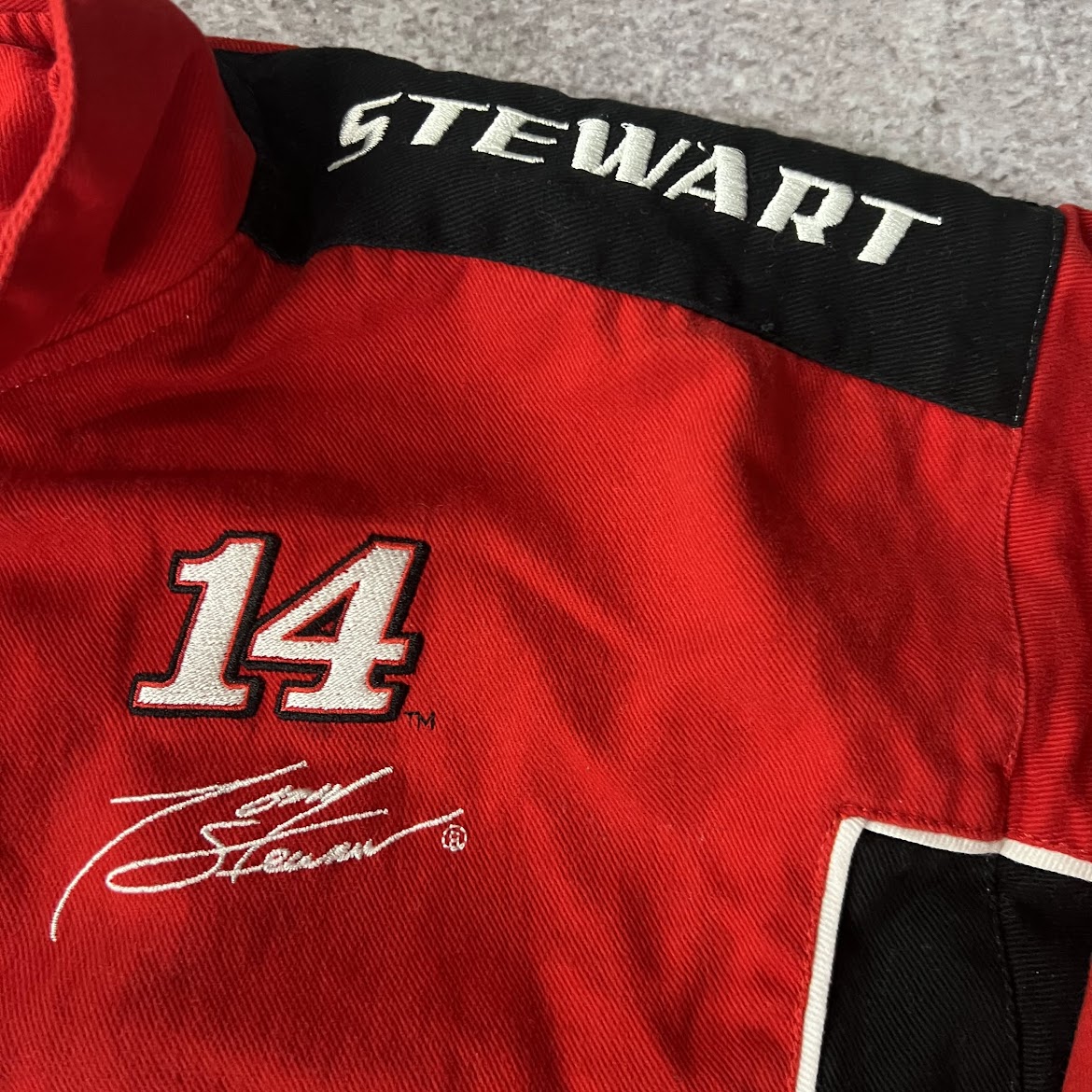 2010s Tony Stewart NASCAR #14 Winners Circle Embroidered Puffer Jacket L
