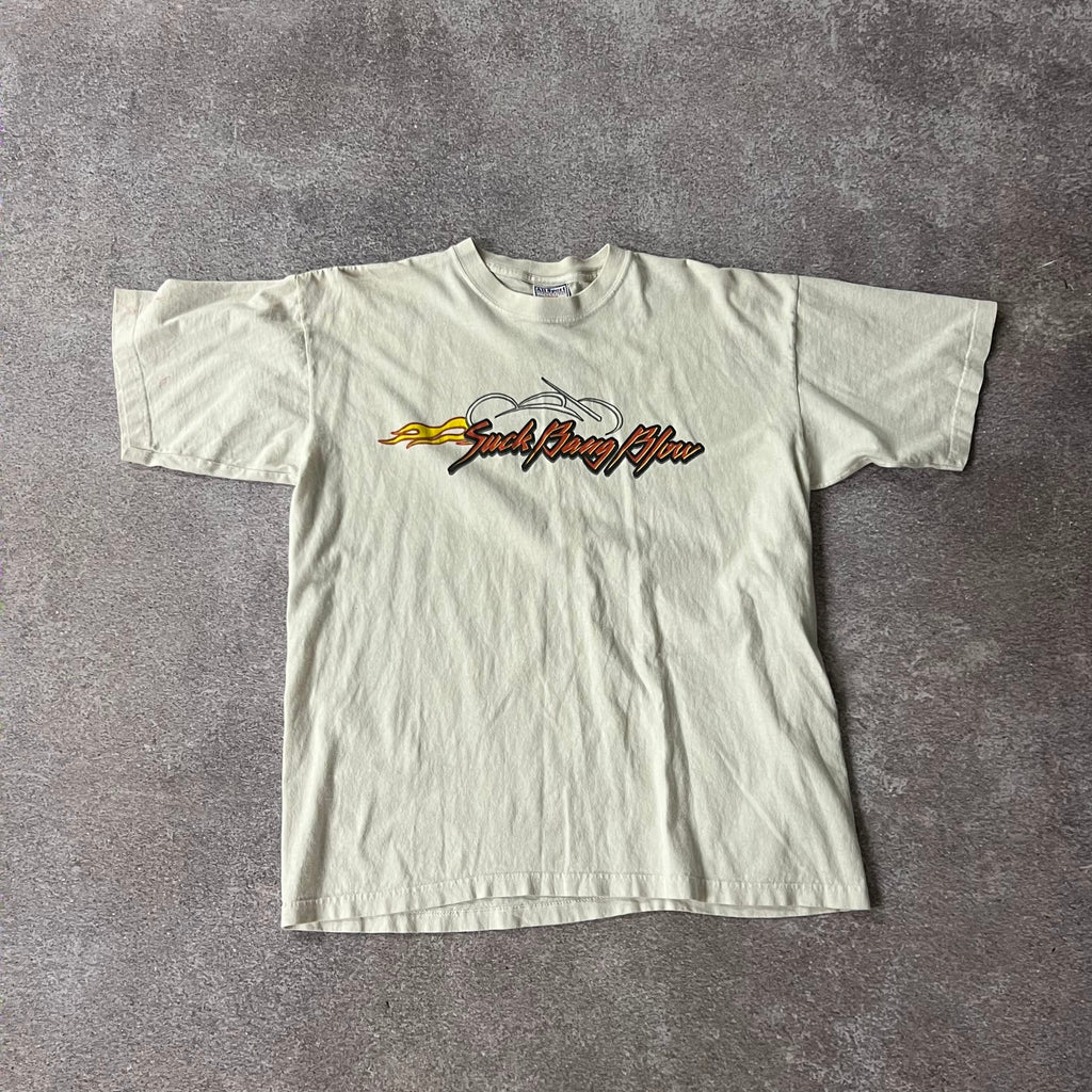 Y2K All Sport White Worn In Tee XL