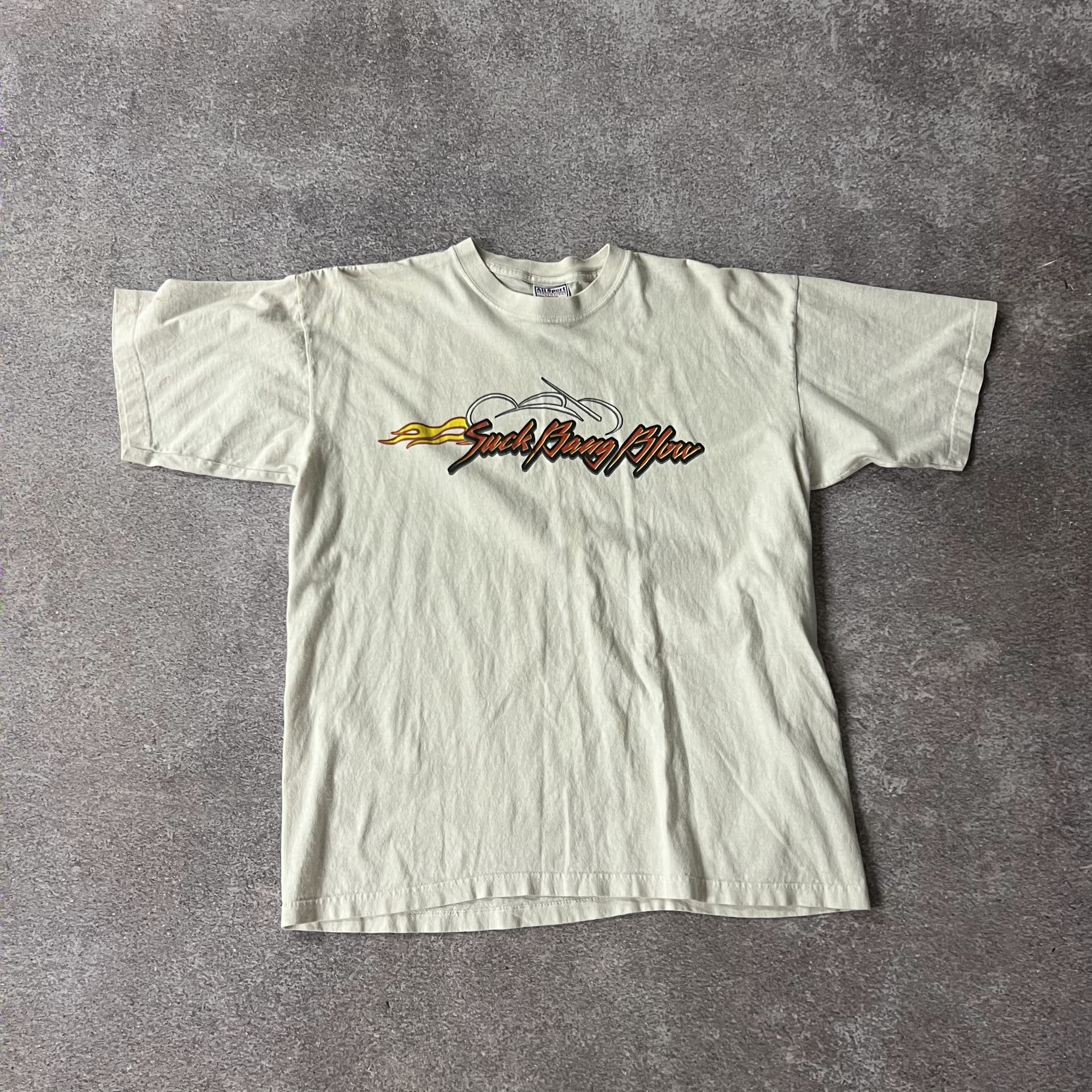 Y2K All Sport White Worn In Tee XL