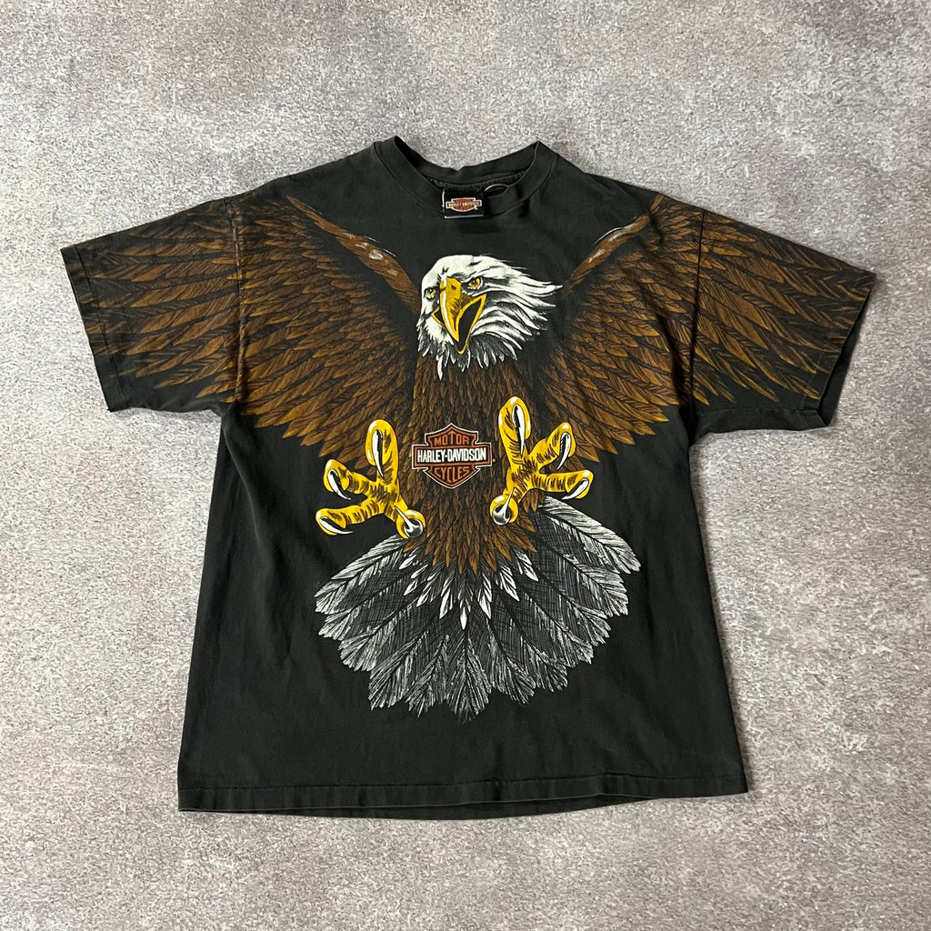 90s Harley Davidson St, Louis, MO Gray Worn In Tee L