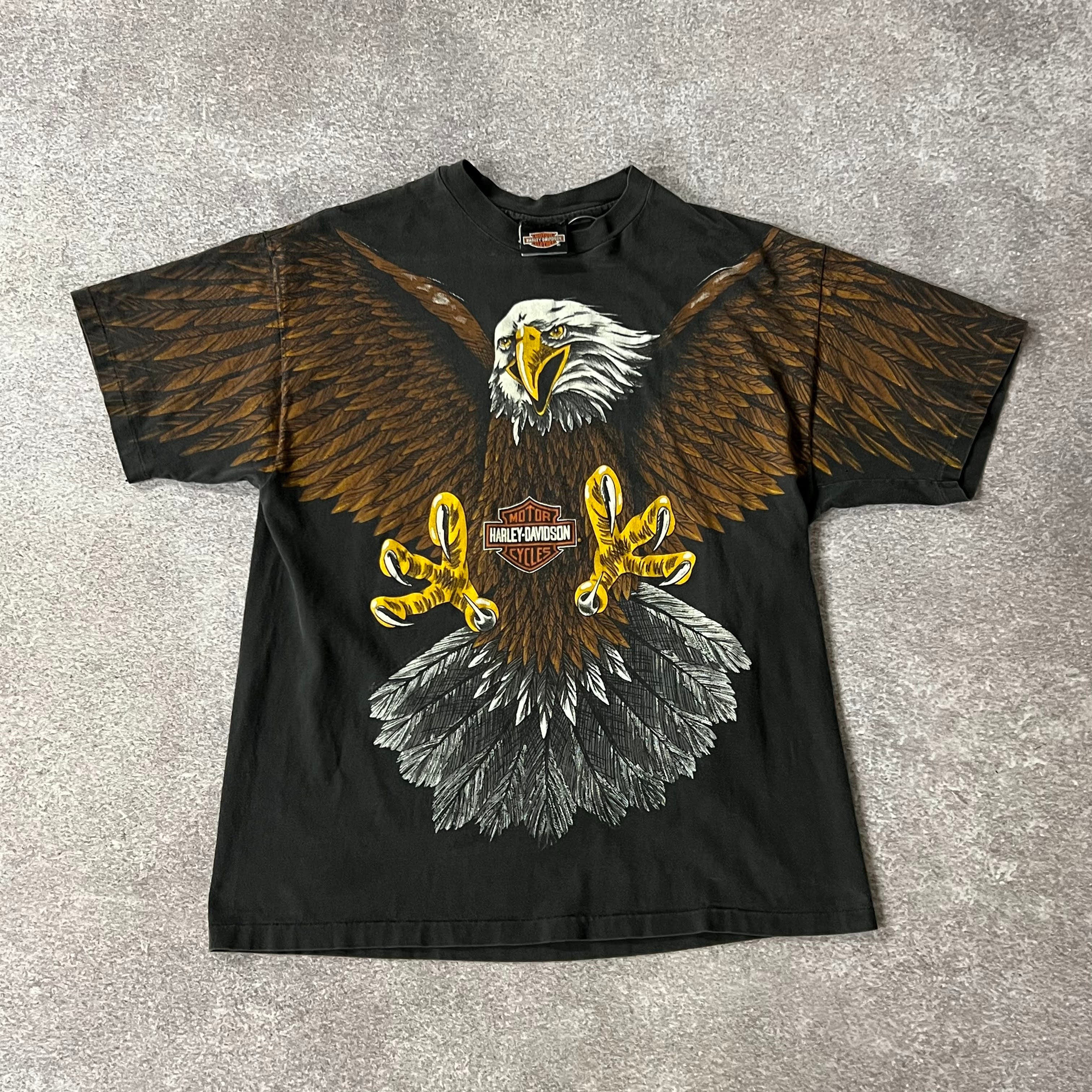 90s Harley Davidson St, Louis, MO Gray Worn In Tee L