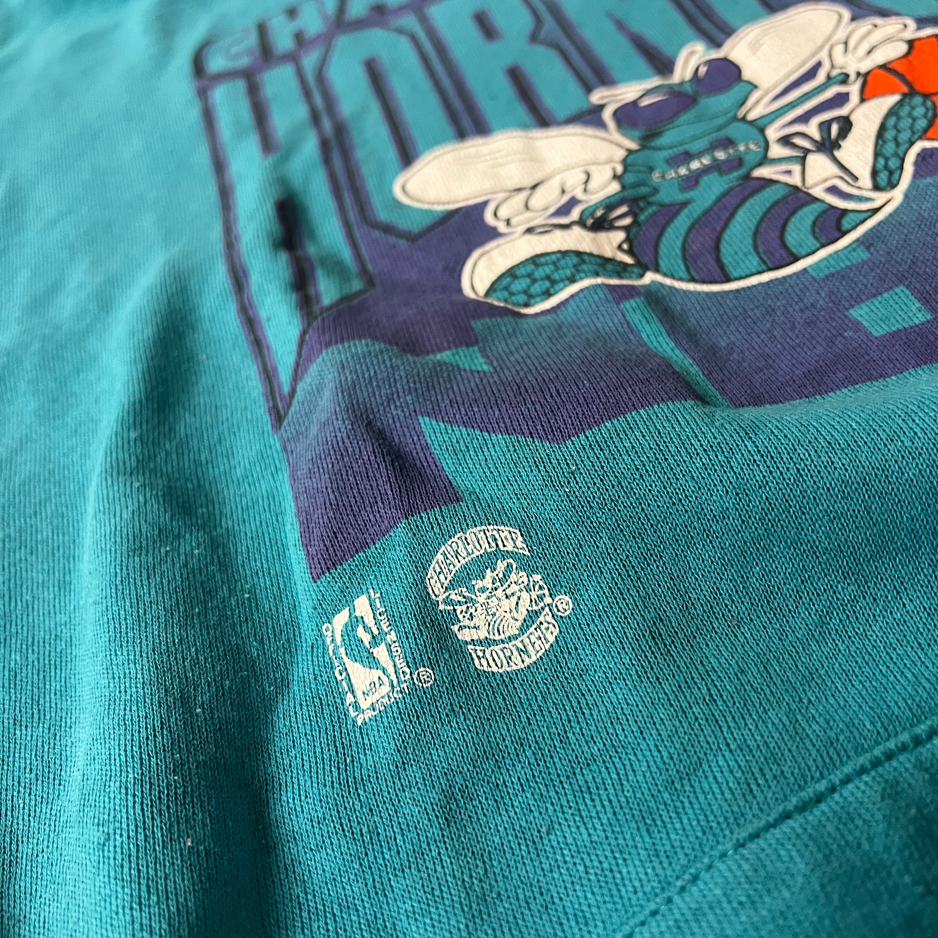 90s Charlotte Hornets Artex Sportswear Big Logo Hoodie XL