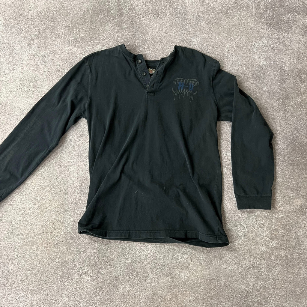 2010s Harley Davidson Worn In Long Sleeve Tee S