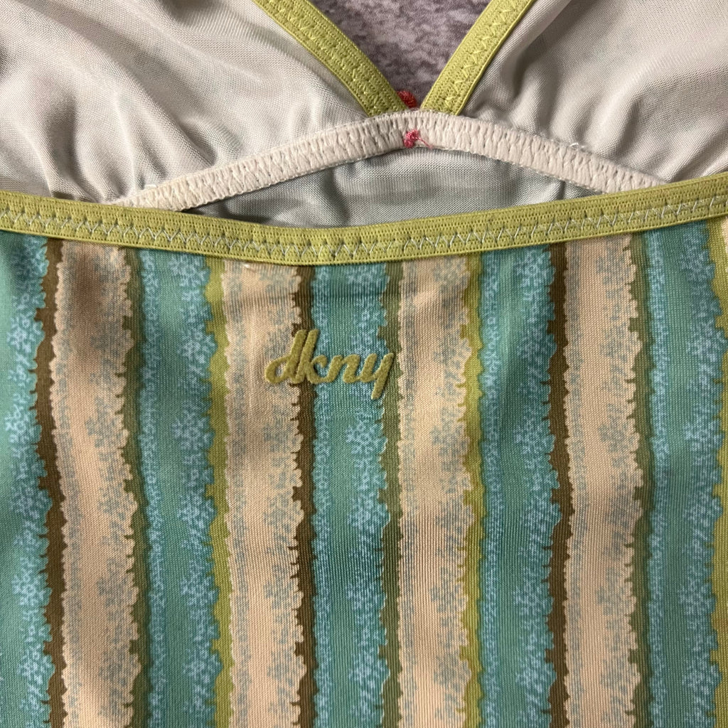 Y2K DKNY Multi Patterned Tank Top S