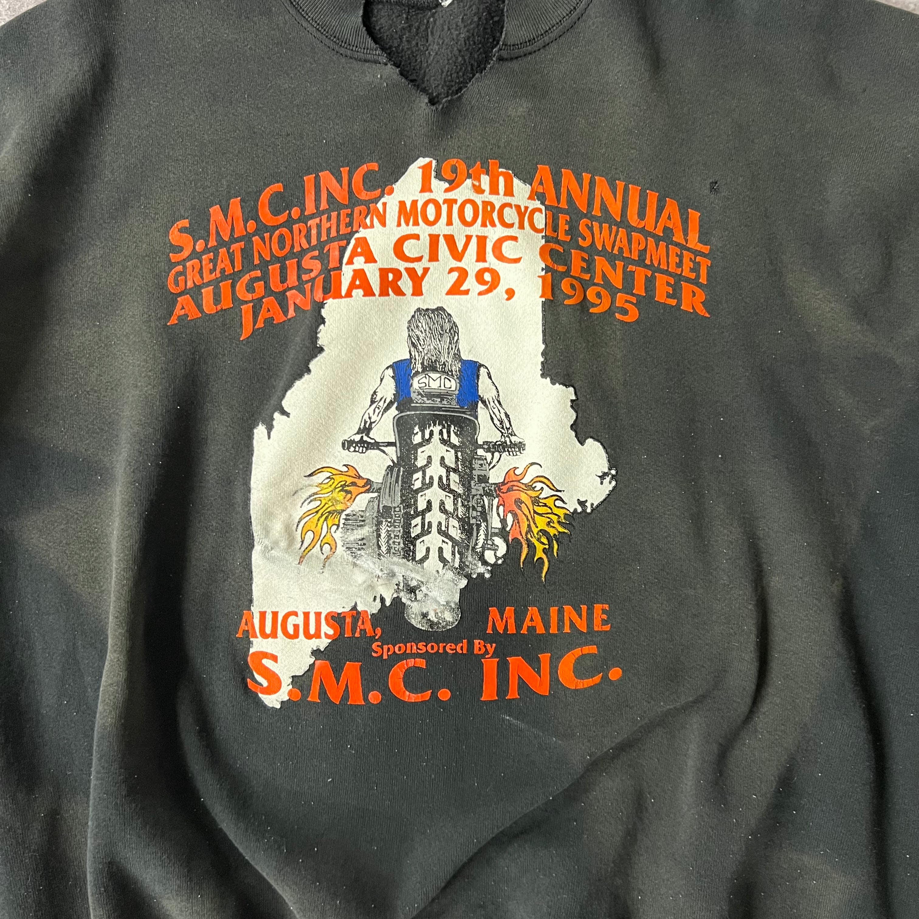 90s Augusta, Maine Worn In Crewneck M