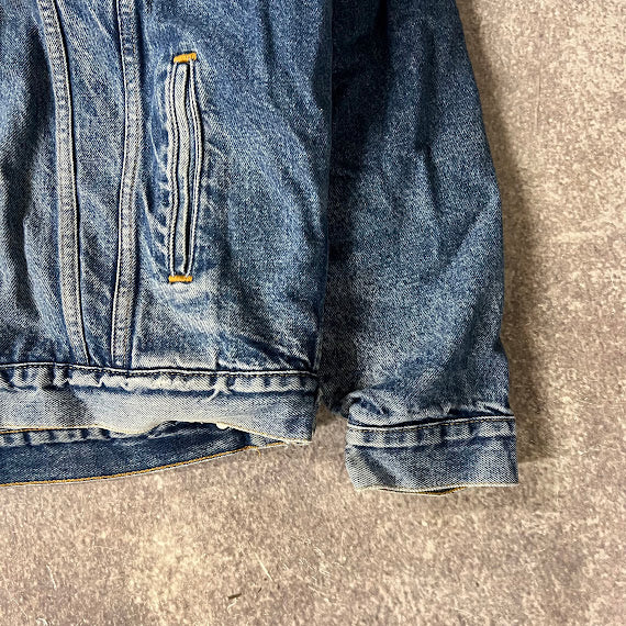 90s Levi's Sherpa Lined Workwear Outdoor Vintage Blue Jacket XL