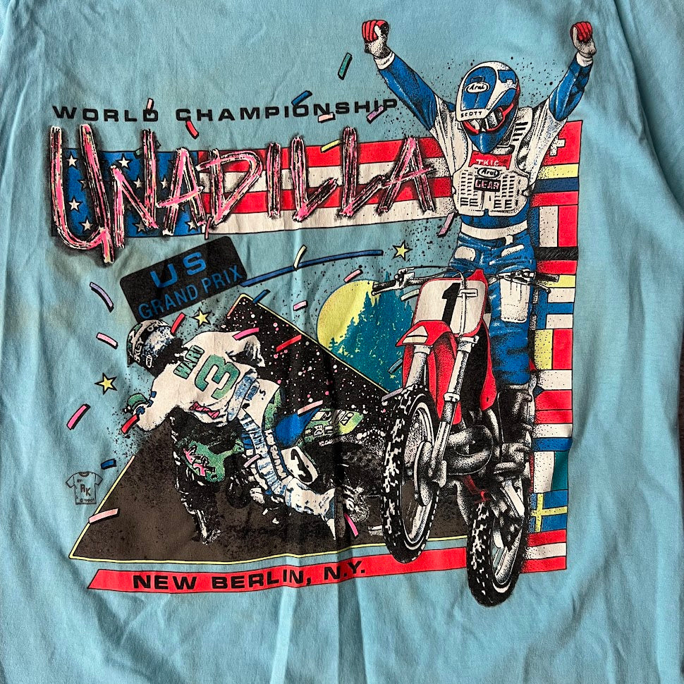 1990 Unadilla US Grand Prix Motocross Screen Stars Faded Single Stitch Tee M
